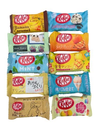 50 Japanese Candy & Snack box set 10 Japanese Kitkat assortment and 40 popular Sweets
